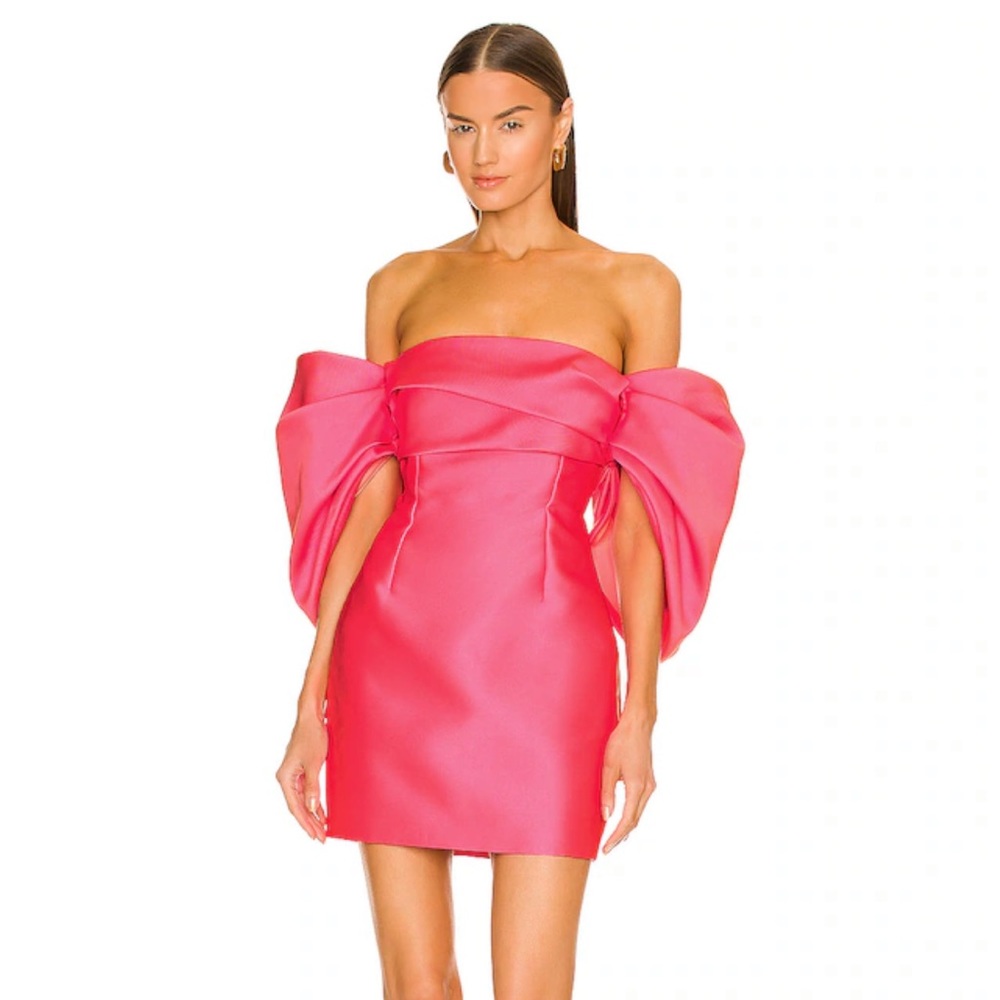Solace London Elina Mini Dress in Ultra Pink
